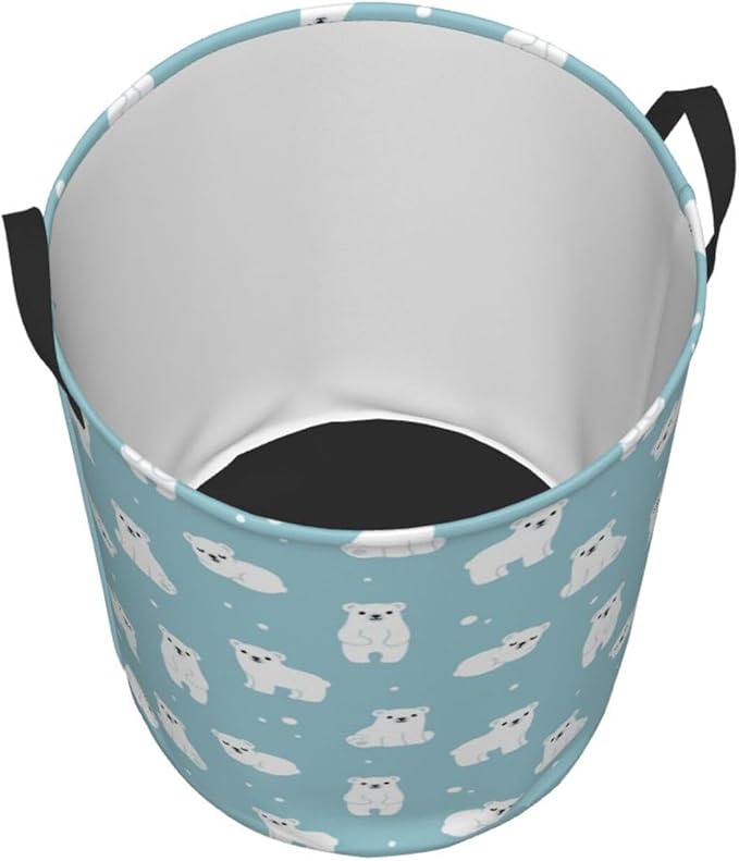 Cute Polar Bears Laundry Hamper Bag - Image 2