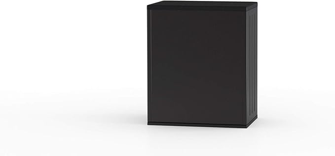Suncast Heavy-Duty Resin Outdoor Storage Cabinet, 30" W x 20.25" D x 36" H Dark Grey Base Garage Storage Cabinet with Lockable Doors and Metal Reinforced Shelves, Made in The USA - Image 12