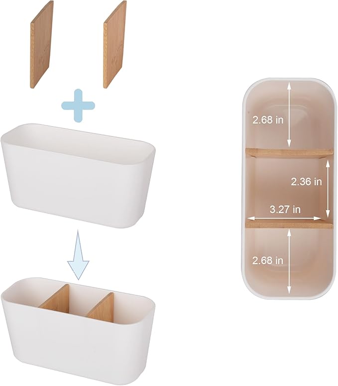 Toothbrush Holders for Bathrooms, Bamboo Tooth Brush Holder - Image 3