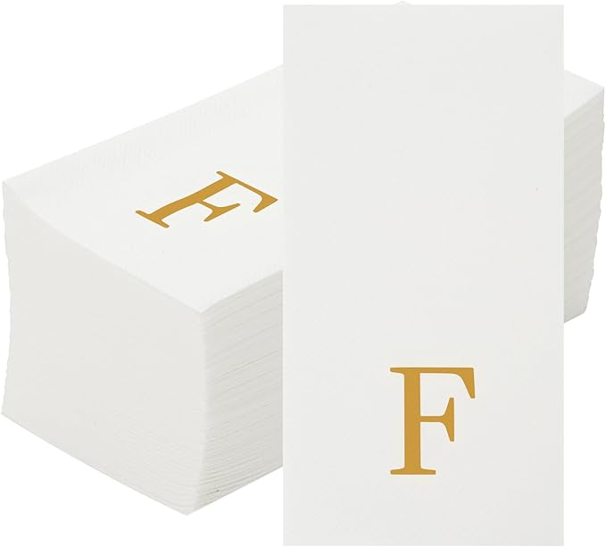 Luxenap 15.8 X 7.9 Inch Linen-Feel Guest Towels, 50 Lettered Hand Towels - Image 2