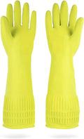 MAMISON Reusable Household Dishwashing Cleaning Rubber Gloves, Non-Slip Kitchen by DABOGOSA
