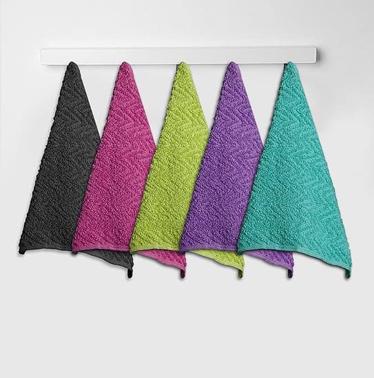 ZUPERIA Zigzag Multicolor Wash Cloths -32 Pack -12" x 12"- Highly Absorbent - Image 7