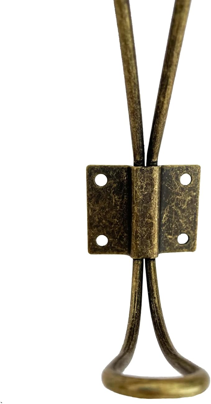 Wire Coat Hooks Heavy Duty, 5 Pack Vintage Wall Hooks Double Metal Hangers - Image 5