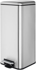 8 Gallon SquareTrash Can with Soft Close Lid, Stainless Steel Trash Can with by JM%C2%B7YIPENG