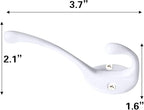 10 Pack Heavy Duty Dual Coat Hooks Wall Mounted - Image 3