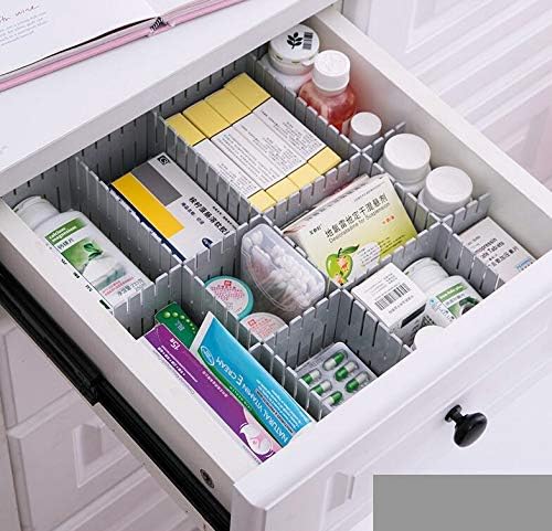 8pcs DIY Plastic Drawer Organizer Adjustable Drawer Dividers - Image 3