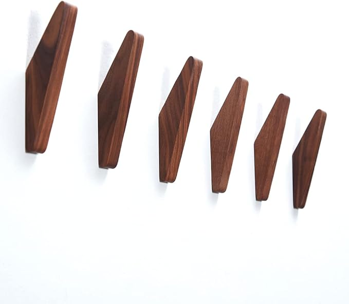 Pack 6 Wood Wall Hooks - Image 3