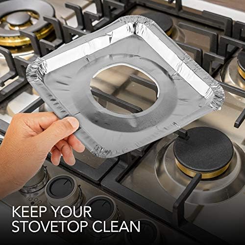Disposable Gas Burner Liners Aluminum Foil Square Gas Stove Burner Covers - Image 6