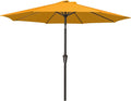MEWAY 9ft Patio Umbrella Outdoor Table Umbrellas with Push Button Tilt and Crank, Market Umbrella 8 Sturdy Ribs for Deck, Garden, Pool and Backyard, Sun Orange by MEWAY