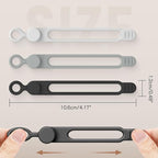Silicone Cable Ties, Magnetic Data Cable Organizers Reusable Cable Ties Wire - Image 2