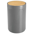 mDesign Plastic Round Trash Can Small Wastebasket - Image 7