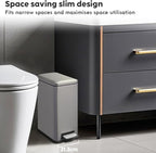 Bathroom Bin 17L, Kitchen Bins Small Trash Can - Image 2