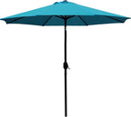 Sunnyglade 9' Patio Umbrella Outdoor Table Umbrella with 8 Sturdy Ribs (Teal Blue) by Sunnyglade