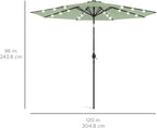 Best Choice Products 10ft Solar Polyester LED Lighted Patio Umbrella w/Tilt Adjustment and UV-Resistant Fabric - Image 7