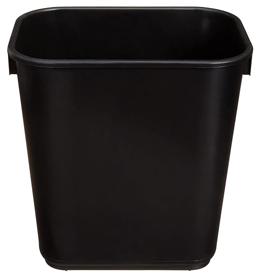 Amazon Basics Small Rectangular Commercial Office Wastebasket, 3 Gallon by AmazonBasics