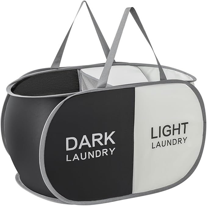 Collapsible Laundry Basket Durable Pop Up Hamper by TECHMILLY