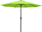 MEWAY 9ft Patio Umbrella Outdoor Table Umbrellas with Push Button Tilt and Crank, Market Umbrella 8 Sturdy Ribs for Deck, Garden, Pool and Backyard, Apple Green by MEWAY