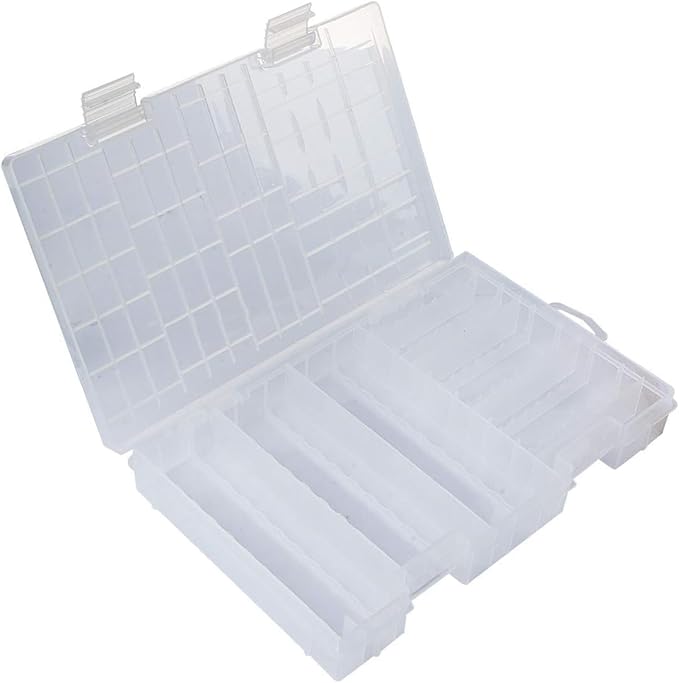 RUIAN Battery Storage Box for AA AAA Batteries, 100 Capacity Clear Plastic - Image 3