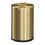 9L/2.4Gal Gold Trash Can, Brass Bathroom Garbae Can by LEASYLIFE