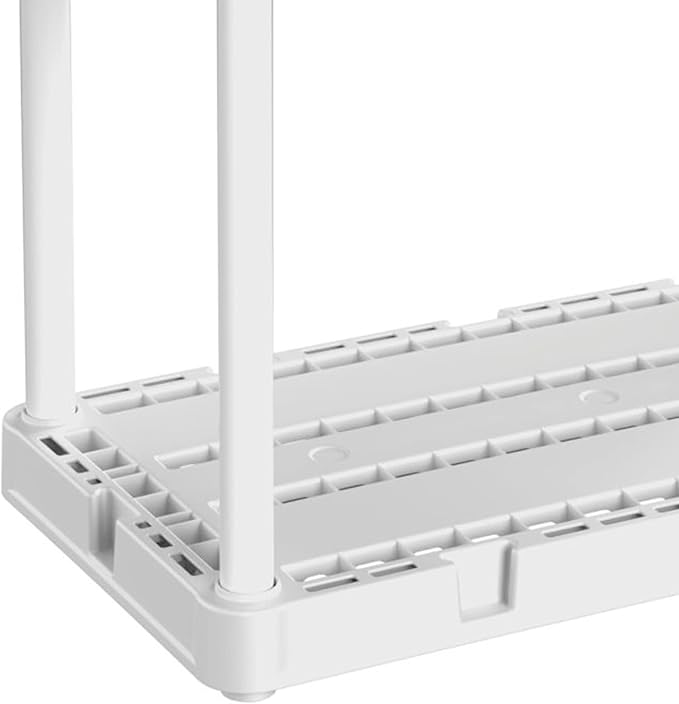 Gracious Living 3 Shelf Knect-A-Shelf Solid Light Duty Storage Unit 12 x 24 x 33" Organizer for Home, Garage, Basement & Laundry, White - Image 8