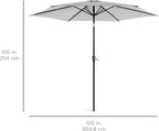 Best Choice Products 10ft Outdoor Table Compatible Steel Polyester Market Patio Umbrella w/Crank and Easy Push Button Tilt - Image 7