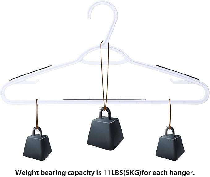 30 Pack Bendable Plastic Hangers Light-Weight Non-Slip Clothes/Suit Hangers - Image 5