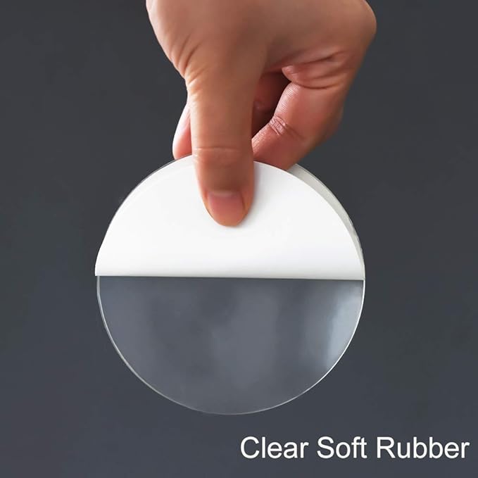 Strongest Door Knob Wall Shield, Transparent Round Soft Rubber Wall Protector - Image 5