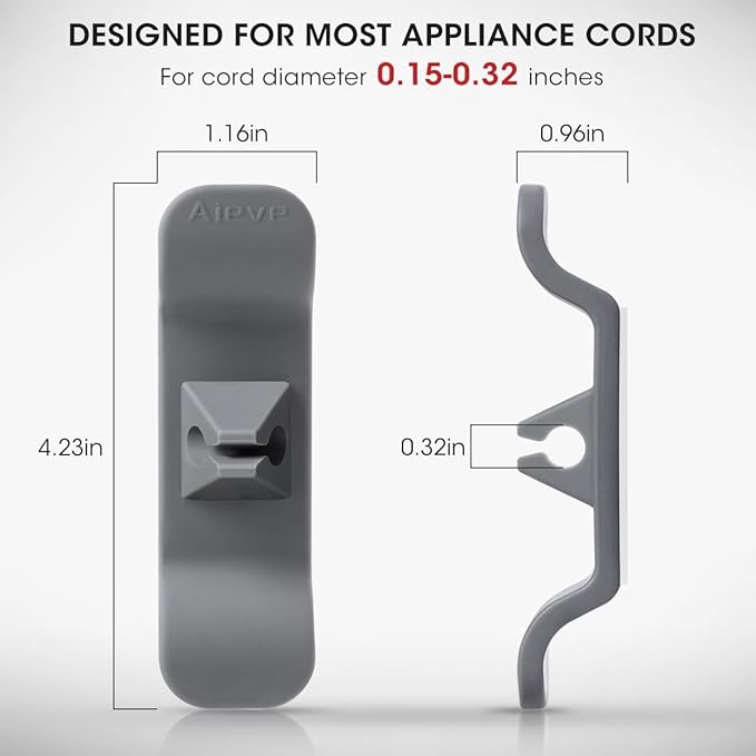 Aieve Cord Organizer for Appliances, 6 Pack Kitchen Appliance Cord Organizer - Image 5