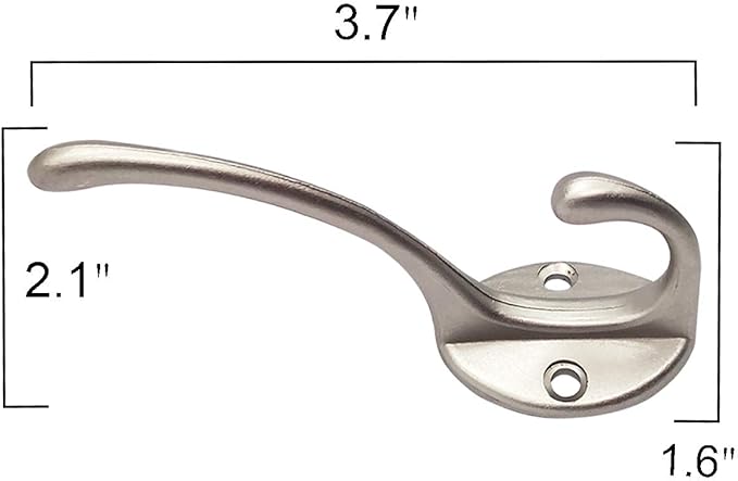 IBosins 10 Pack Dual Coat Hooks Wall Mounted - Image 3