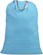 Cotton Canvas Laundry Bag with Handles & Drawstring Straps, Heavy Duty Extra by SANFERGE