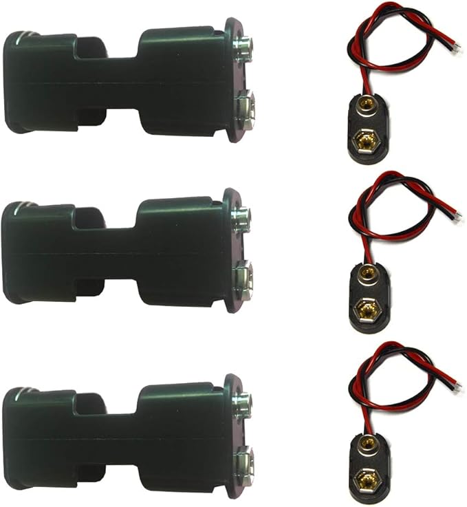 3 Pcs 2 x 1.5V AA Battery Holder Leads by LampVPath