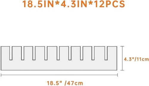 12Pcs Drawer Dividers, 18.5"x4.3", DIY Drawer Separators, Large Adjustable - Image 2