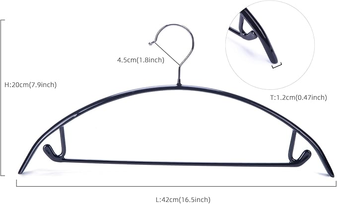 Nature Smile Non Slip PVC Coating Sweater Hangers, Dress Suit Coat Hangers - Image 2