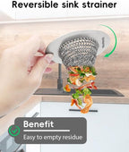 TRAPMATE Kitchen Sink Drain Strainer & Sink Stopper, Revolutionary Stainless - Image 3
