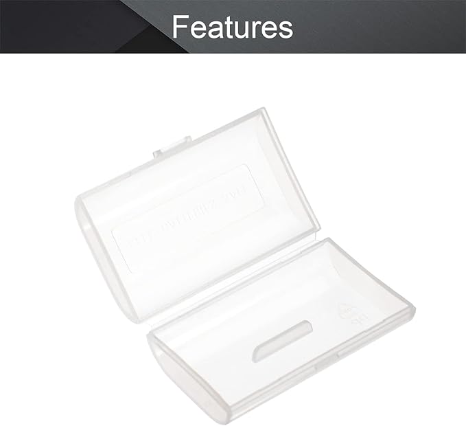 Fielect 2 x AA Battery Storage Case Holder Organizer Box Transparent 5Pcs - Image 3