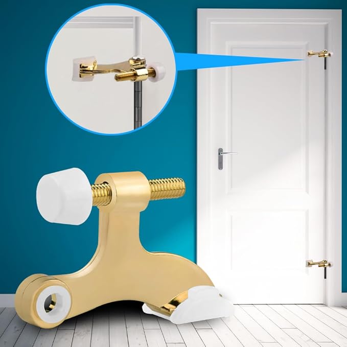 OBTANIM 20 Pack Hinge Pin Door Stopper Heavy Duty Metal Adjustable Door Stops - Image 5