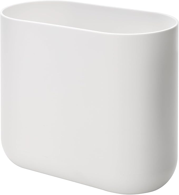 iDesign Small Slim Plastic Bathroom Trash Can, Garbage Can - Image 9