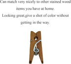 HAHIYO Brown Wooden Clothes Pins Clothespins Mini Aviod Fall Apart 1 Inches - Image 4