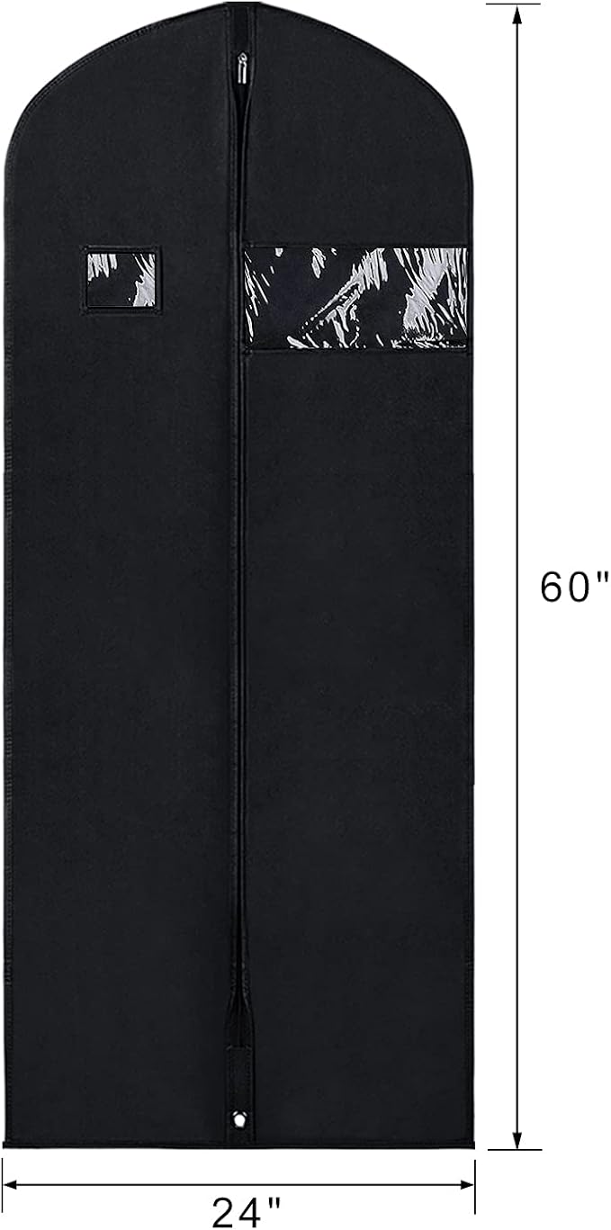Syeeiex 60'' Garment Bags for Hanging Clothes, Dress Bags for Gown, Garment Bag - Image 2