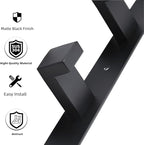 Coat Rack, Heavy Duty Stainless Steel 9 Tri Coat Hook Hanger, Wall Mounted Wall - Image 4