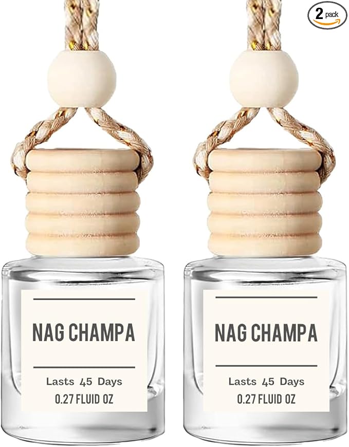 Nag Champa Car Air Freshener – Hanging Essential Oil Diffuser by Unknown