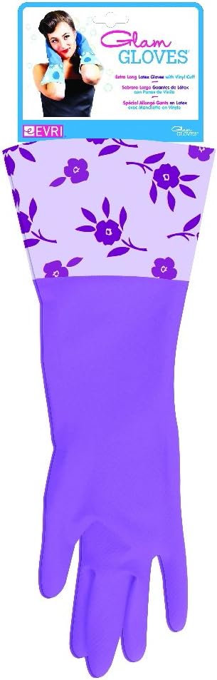 HIC Harold Import Co. Glam Latex Dishwashing Gloves 57524-HIC by HIC