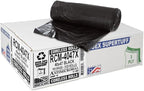 Aluf Plastics 45 Gallon 1.5 MIL Black Heavy Duty Trash Bags - Image 2