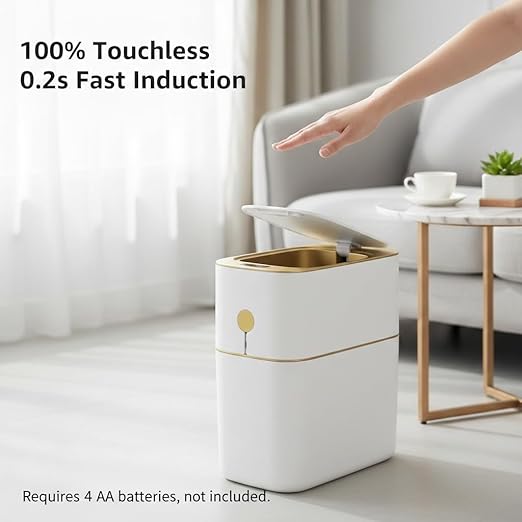 MOPALL Touchless Bathroom Trash Can - Image 4