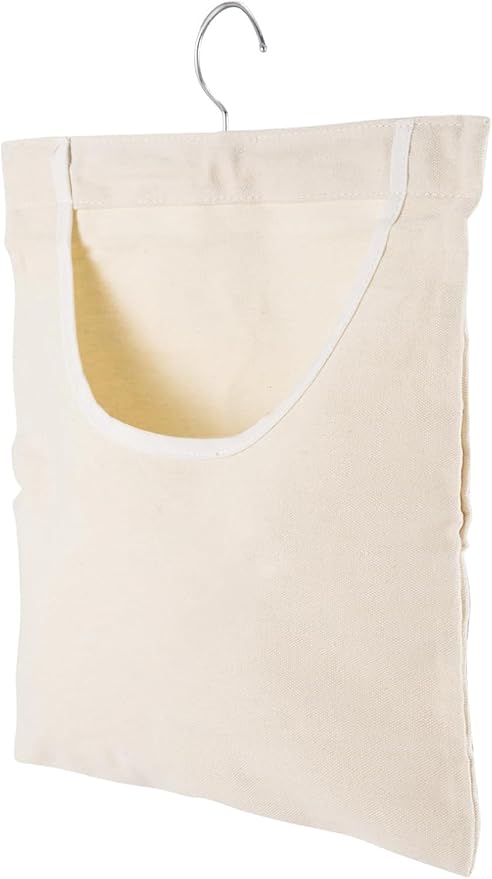 Canvas Clothespin Bag, 13.3x11.2 Inch Hanging Laundry Organizer - Image 6