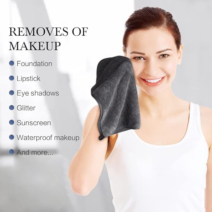 SINLAND Absorbent Coral Velvet Washcloth Ultra Soft Microfiber Face Towels 12 x - Image 5