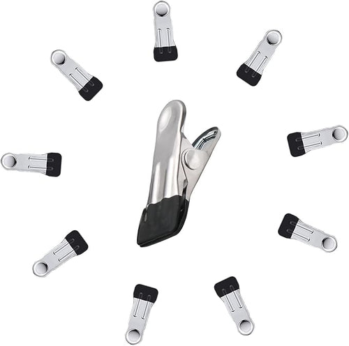 10PCS Small Clothes Pin, Stainless Steel Clothespins, Metal Laundry Grip Clips by BERYLER