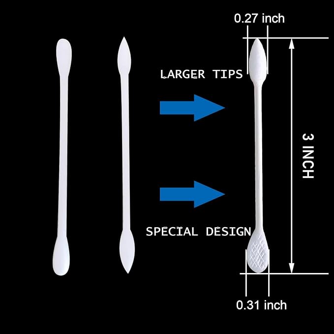 Precision Makeup Cotton Swabs, Double-Ended XL Cotton Buds - Image 2