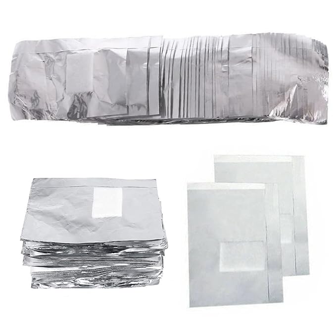 200Pcs Nail Polish Remover Gel Nail Foil Wraps Aluminium Soak Off Foils Cotton - Image 4