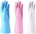 Alimat PluS 3 Pack Reusable Cleaning Gloves Latex Free, Dishwashing Gloves by AlimatPlus